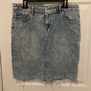 Distressed Jeans Skirt